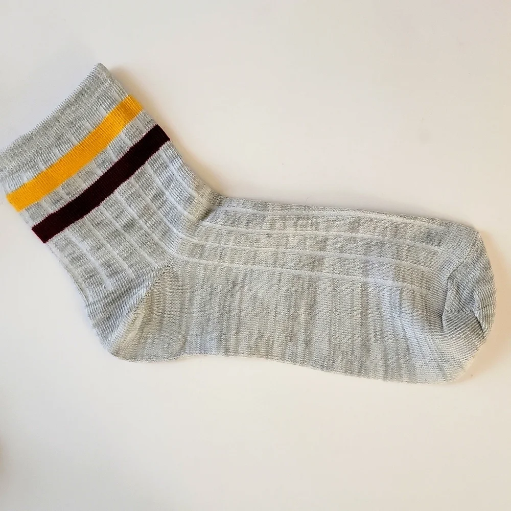 Women Stripe Top Socks 3 Pair Various Colors Polyester Elastane OS New